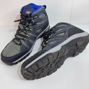Lake & Trail Blue Gray Mid Top Waterproof Hiking Utility Boots Men’s Sz 11
